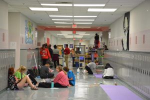 The classes each decorate hallways during homecoming week.