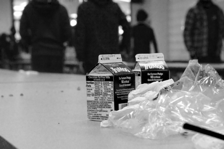 This image was taken at the end of a lunch period in the schools cafeteria. Many students can be too inconsiderate to clean up after themselves, putting an excessive burden on the custodians. This lack of respect is unacceptable both at school and in the real world.