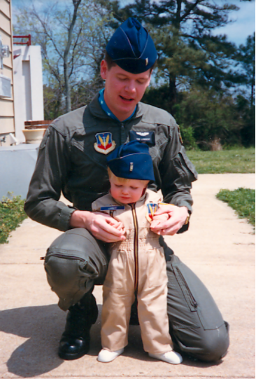 Lieutenant Colonel Lambert spends time with his son when at home.