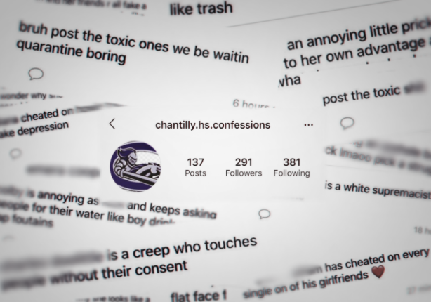 Anonymous messages are posted to an Instagram account that is used to gossip and spread rumors. 
Photo by Catherine Xu