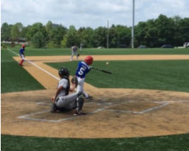 Freshman Michael Prem plays with his travel baseball team during the pandemic. 