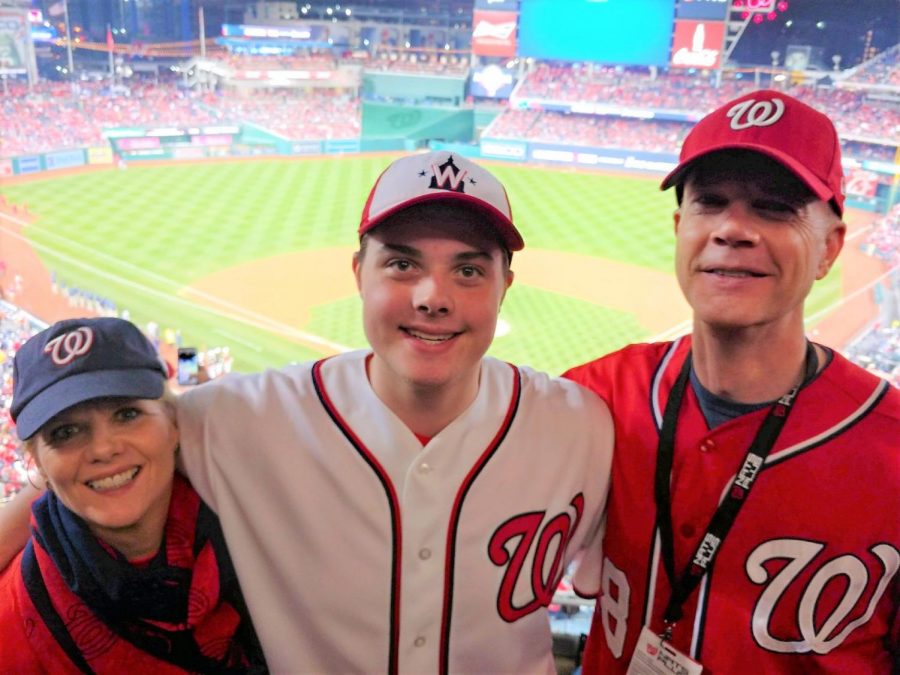 Counselor Rebecca Funk-Clonts attends a baseball game with her family.