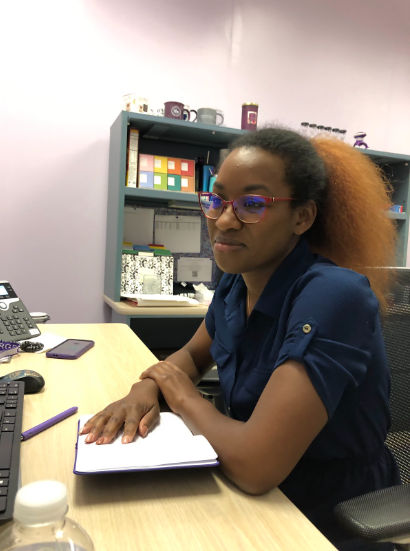 Counselor Shuntina Taylor attends an online meeting in her office. As a counselor, Taylor assists students in finding their place in CHS and leading them to success. 