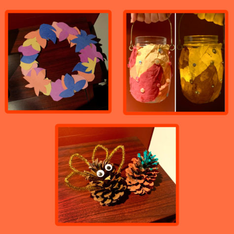 Fall-themed crafts provide solo and group project opportunities on an average autumn day.