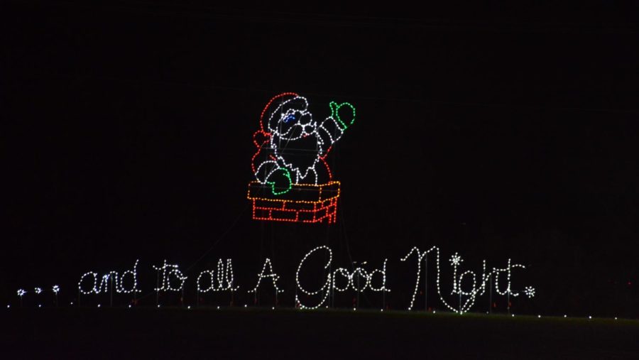A Santa Claus waves goodbye to the viewers at the exit of the light festival, wishing all a good night.
“I feel like in this generation, we are really separated,” Upadhyay said. “Having these rituals where we all come together to see something is just one way we can unify and socialize.”