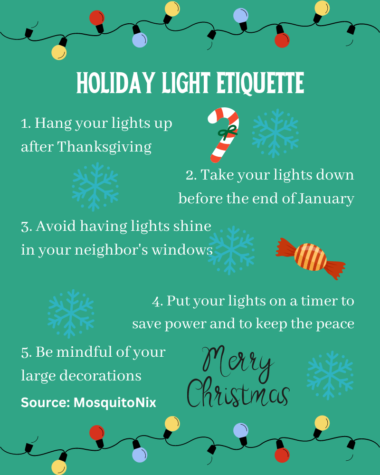 Information for proper holiday light etiquette.