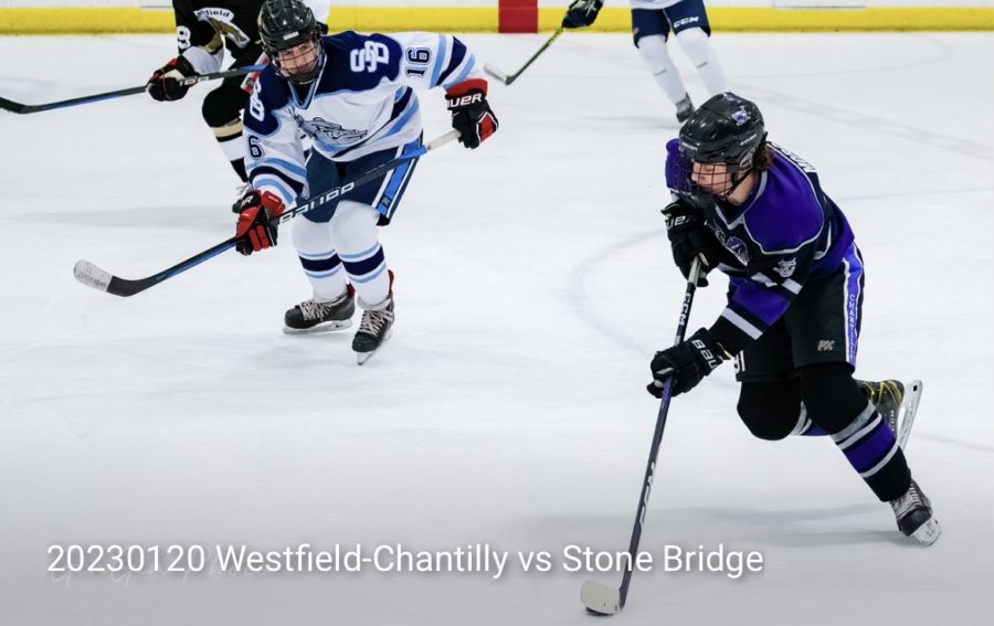 Sophomore Connor Morgan played with the Westfield-Chantilly Hockey team against Stone Bridge on January 20 and they lost 6-1.