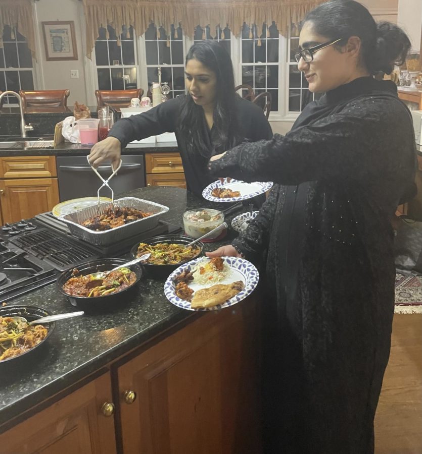 Sophomore Sara Khan’s family celebrates the end of their fasting period with an iftar meal. 


