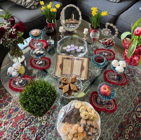 The Karimi family set up their Haft-Sin table a couple weeks before Nowruz in 2022. “Haft-Sin” translates to “seven S,” which reflects the seven items on the table that start with S. The table is also traditionally ornamented with a mirror, candles, flowers, painted eggs, sweets and a bowl of goldfish. 