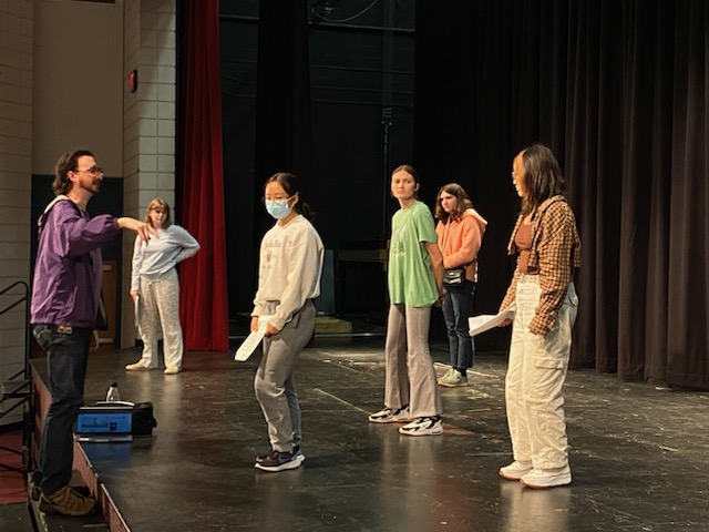 Shaw blocks “Another Op’nin, Another Show” from “Kiss Me, Kate” students on stage in the theatre during their Musical Theatre class on Nov. 10. Throughout the song, different students get to take the spotlight and sing their own solos.