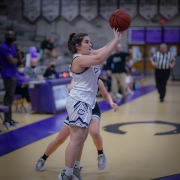 Delya Aboul-Hosn plays in a JV game against Centreville High School on Feb. 4, 2922. Chantilly won 41-29.
