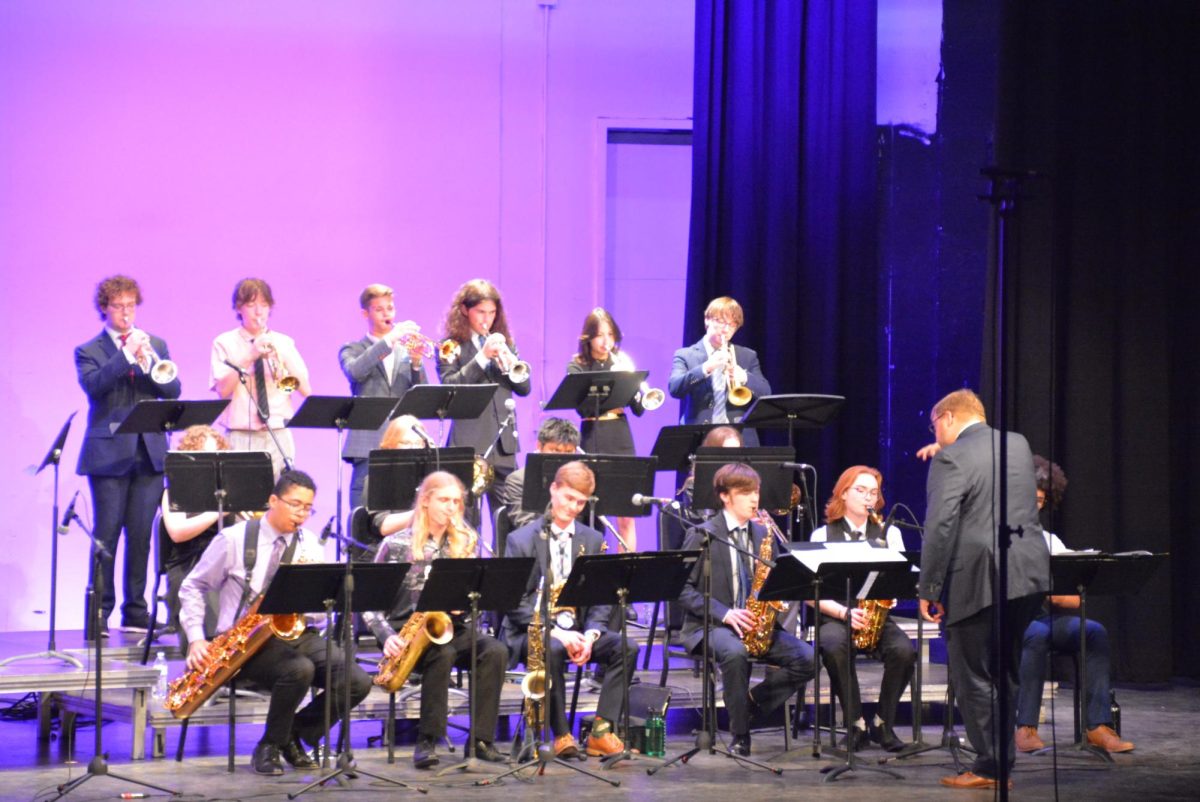 Chantilly Jazz plays “City in the window.” “My favorite piece that we played was definitely ‘Just a Moment’, senior Katie Dantinne said. “It’s not our cleanest piece but it was a lot of fun to play because we do these little dances during the piece.”
