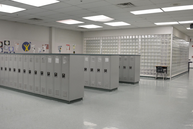 Losing Lockers: The hallway displays the lockers next to the subschool one that will be removed in the future.