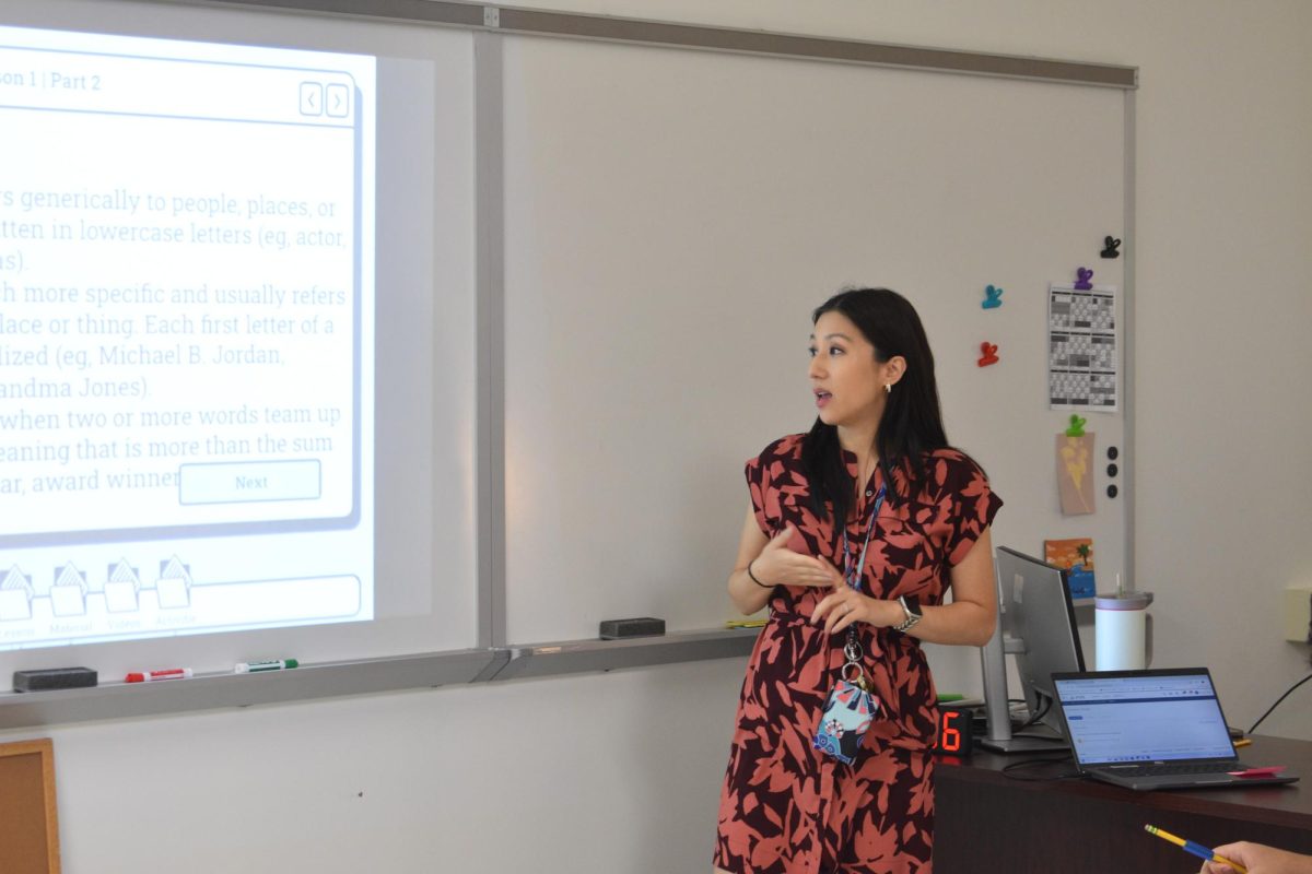 Star reference: Special Education teacher Frankie Gallo teaches nouns to her class, using Michael B. Jordan as an example.