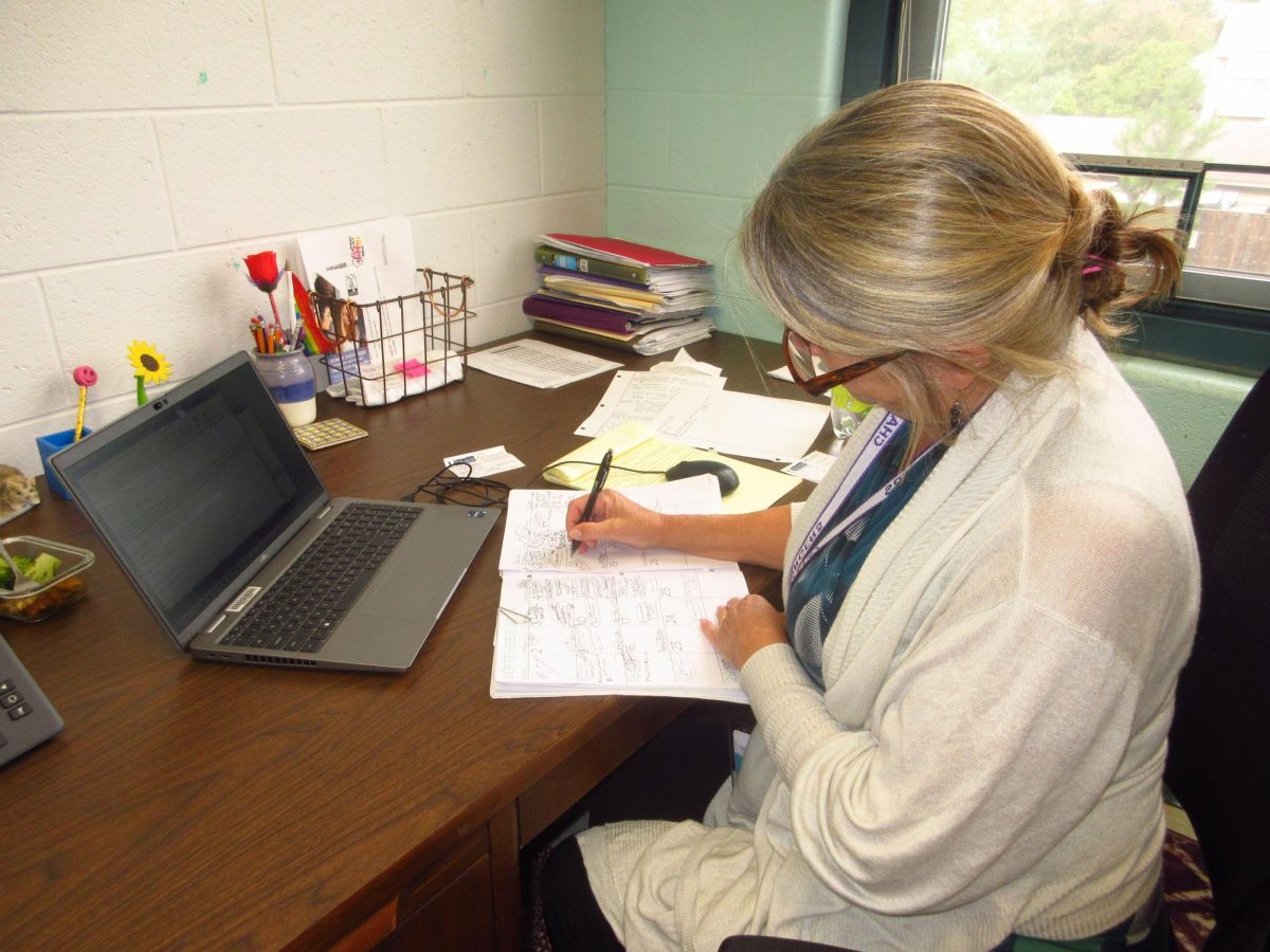 Social worker Susan Daly finds specific timings in her schedule to meet with students.