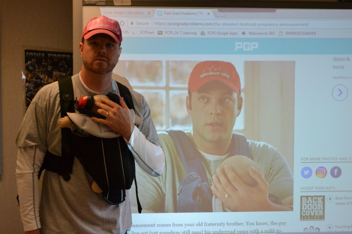 Math teacher Craig Primus dresses up as Vince Vaughn for Halloween at CHS in 2017. Photo used with permission of Craig Primus. 

