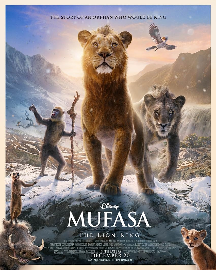 “Mufasa: The Lion King” made $190 million at the domestic box office after being released in theaters on Dec. 20. (Courtesy of Disney)