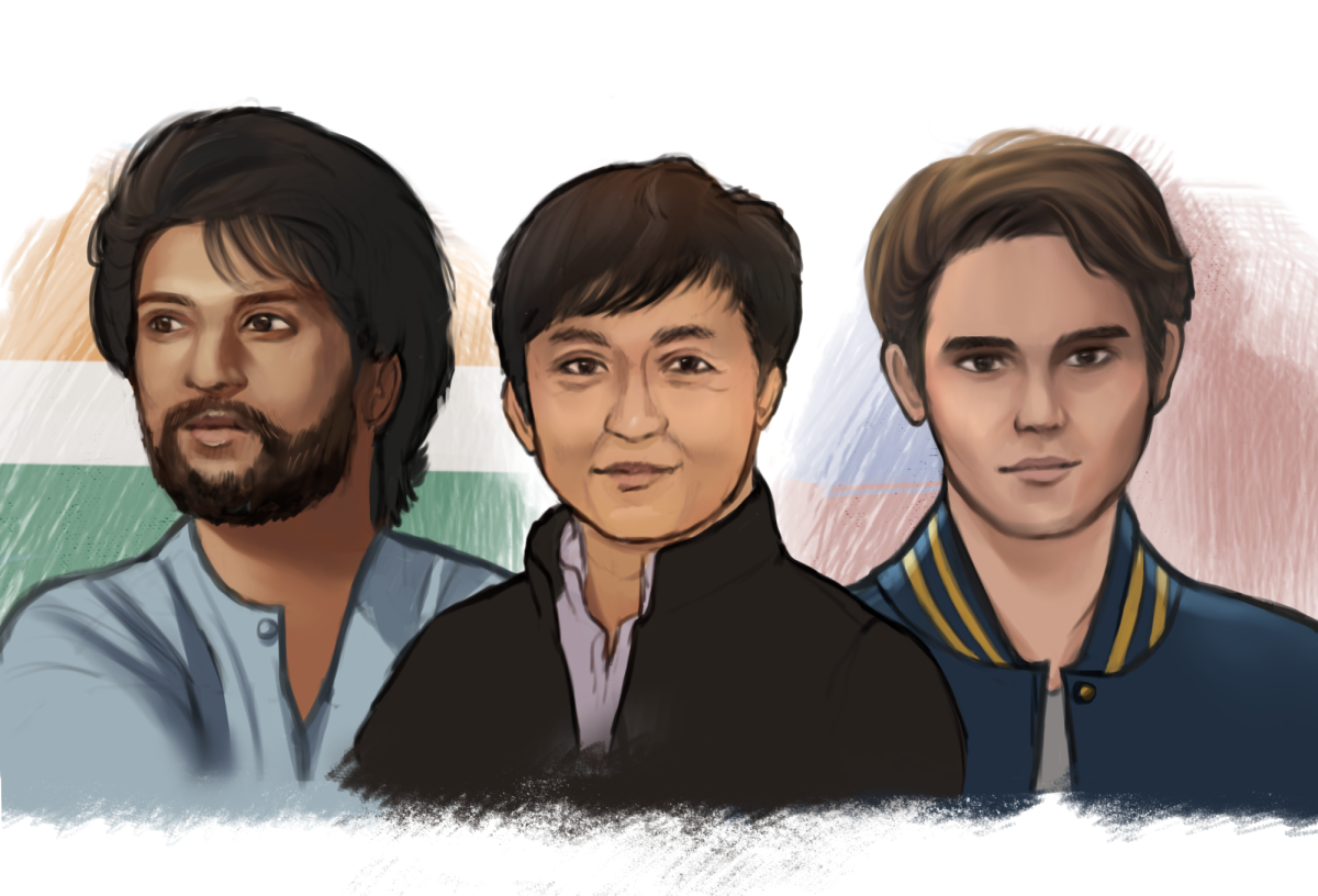  From South India, to China, to Samoa, Asian and Pacific Islander representation have featured asian actors as protagonists from some of the most popular movies in cinema. Left to right: Nani from South India, Jackie Chan from China and KJ Apa from Samoa. ( Illustration by Rachel Neathery)
