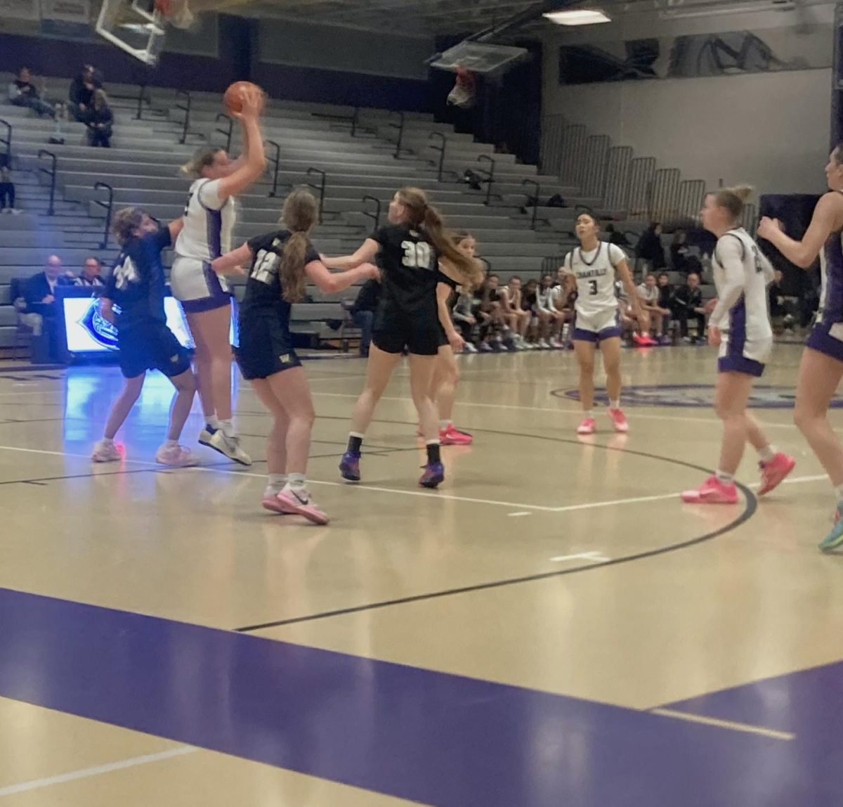 Senior Alex Wilson catches the ball on Jan. 9,  as her team attempts to score against Westfield High School. CHS won 49-26.