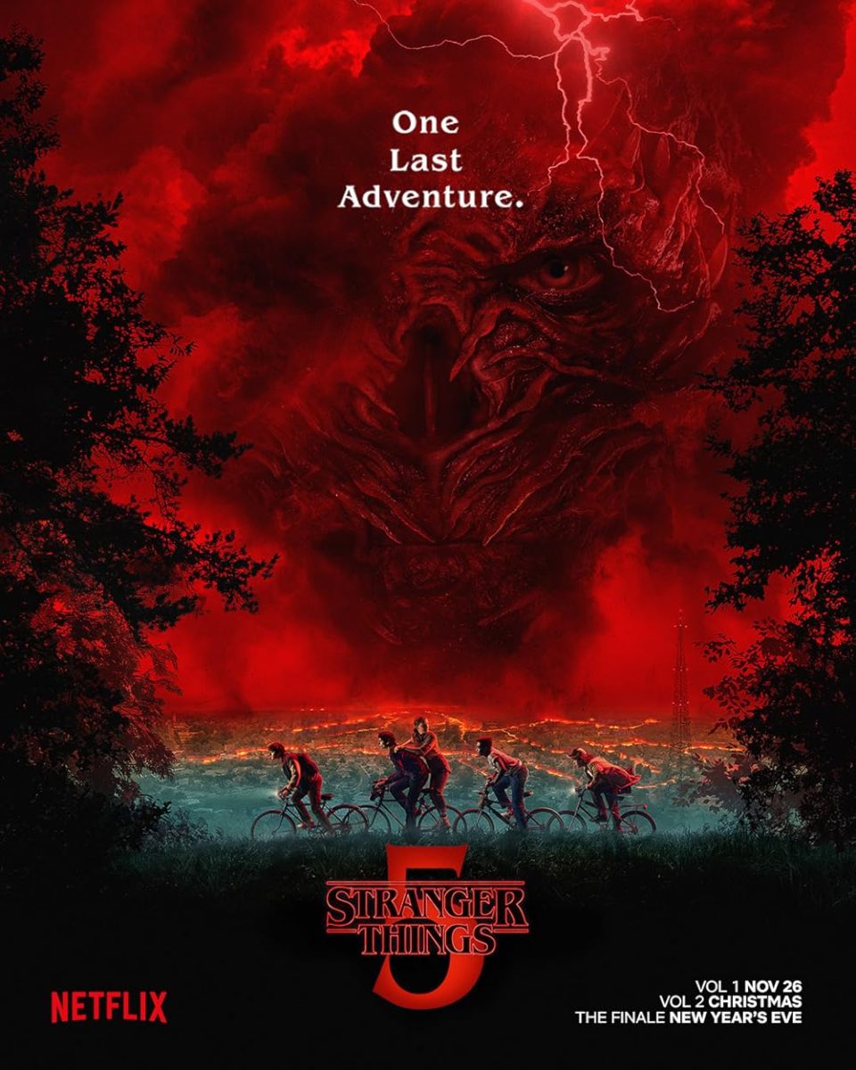 “Stranger Things” season five highlights the end of the ten-year-long series. The first part received 59.6M views within its first week of release. Photo courtesy of Netflix