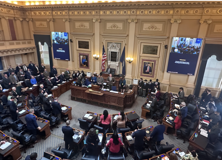 Virginia General Assembly members meet to debate and vote on bills in the House of Delegates Chamber on Jan. 28, 2025. Photo by Claire Baek.