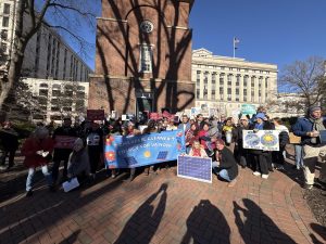 Chesapeake Climate Action Network Action Fund and other partners rally for affordable clean energy in Richmond on Jan. 21. 